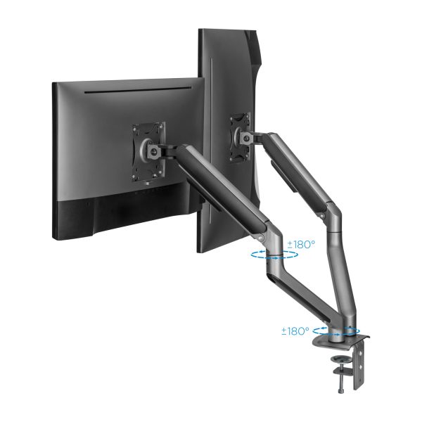 DB4132TNR G 03 600x600 - Suporte de Mesa para Dois Monitores DB4132TNR-G