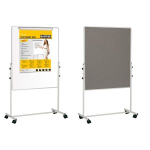 quadro branco movel duo melamina e feltro 300x300 - Quadro Branco Móvel DUO