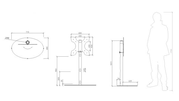 tecnico DISCO O7 BI 600x337 - Suporte de chão para TV 42-60” | DISCO 07 BI