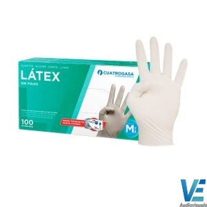 Luva Latex Sem Po Cuatrogasa Branca 7 8 300x300 - Luvas de Proteção Descartáveis